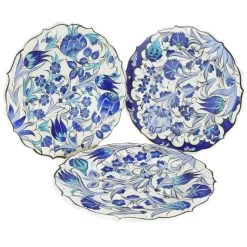 White & Blue Turkish Serving Plate 25cm 9 White & Blue Turkish Serving Plate 25cm -Sous Chef Kitchenware MG0213White BlueTurkishServingPlate25cm 1