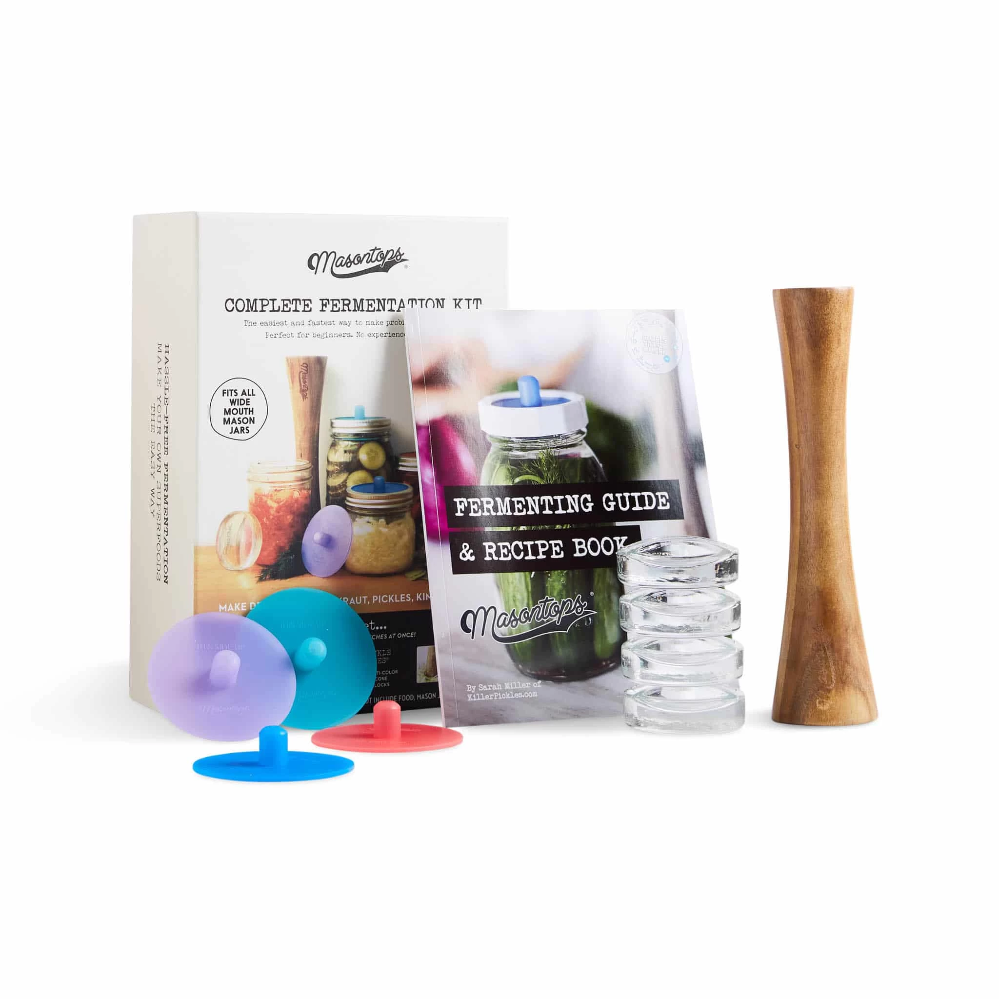 Masontops Complete At Home Wide Mouth Fermentation Kit 1 Masontops Complete At Home Wide Mouth Fermentation Kit