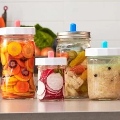 Masontops Complete At Home Wide Mouth Fermentation Kit 6 Masontops Complete At Home Wide Mouth Fermentation Kit -Sous Chef Kitchenware MJ0001MasontopsCompleteAtHomeWideMouthFermentationKitLife2