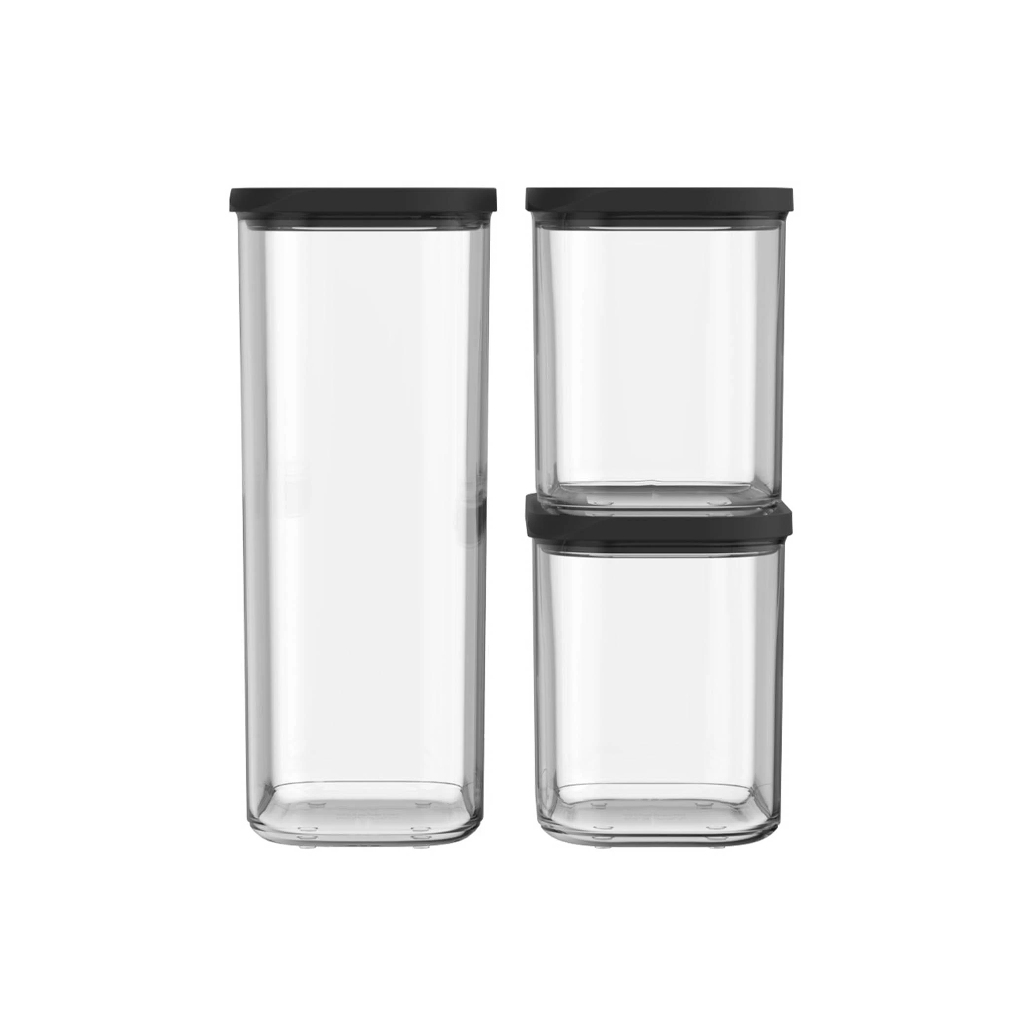 Mepal Modula 3 Piece Storage Starter Set, Black 1 Mepal Modula 3 Piece Storage Starter Set, Black