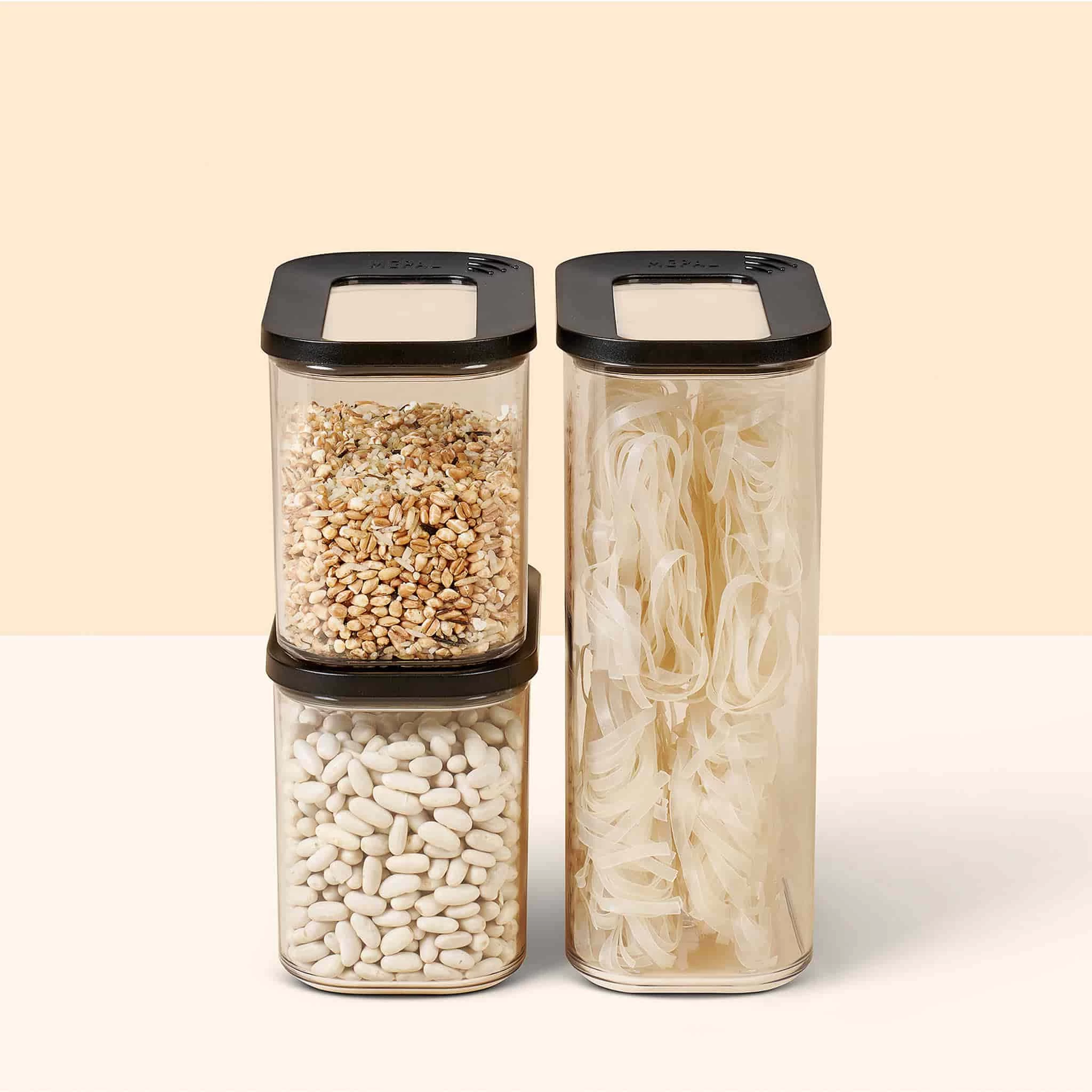 Mepal Modula 3 Piece Storage Starter Set, Black 2 Mepal Modula 3 Piece Storage Starter Set, Black - Image 2