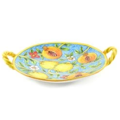 Hand Painted Centrepiece Dish - Pomegranates & Lemons 35cm -Sous Chef Kitchenware NC0001 HandPaintedCentrepieceDish Pomegranates Lemons35cm3
