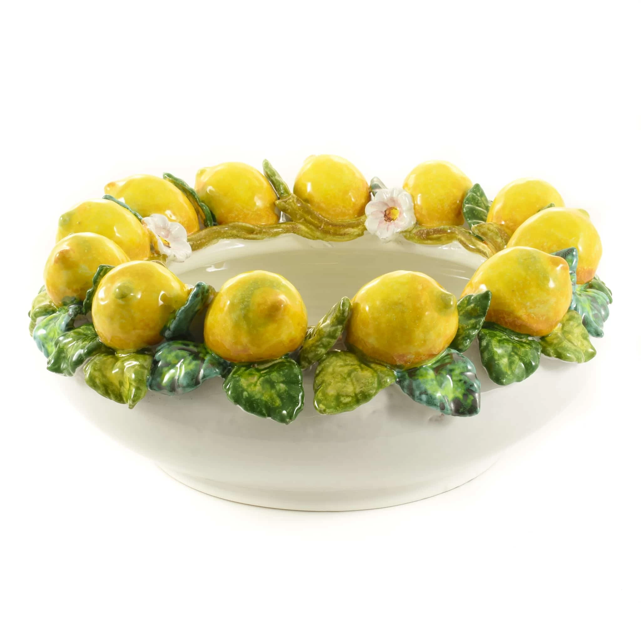 Handmade Tuscan Lemon Bowl 35cm 1 Handmade Tuscan Lemon Bowl 35cm