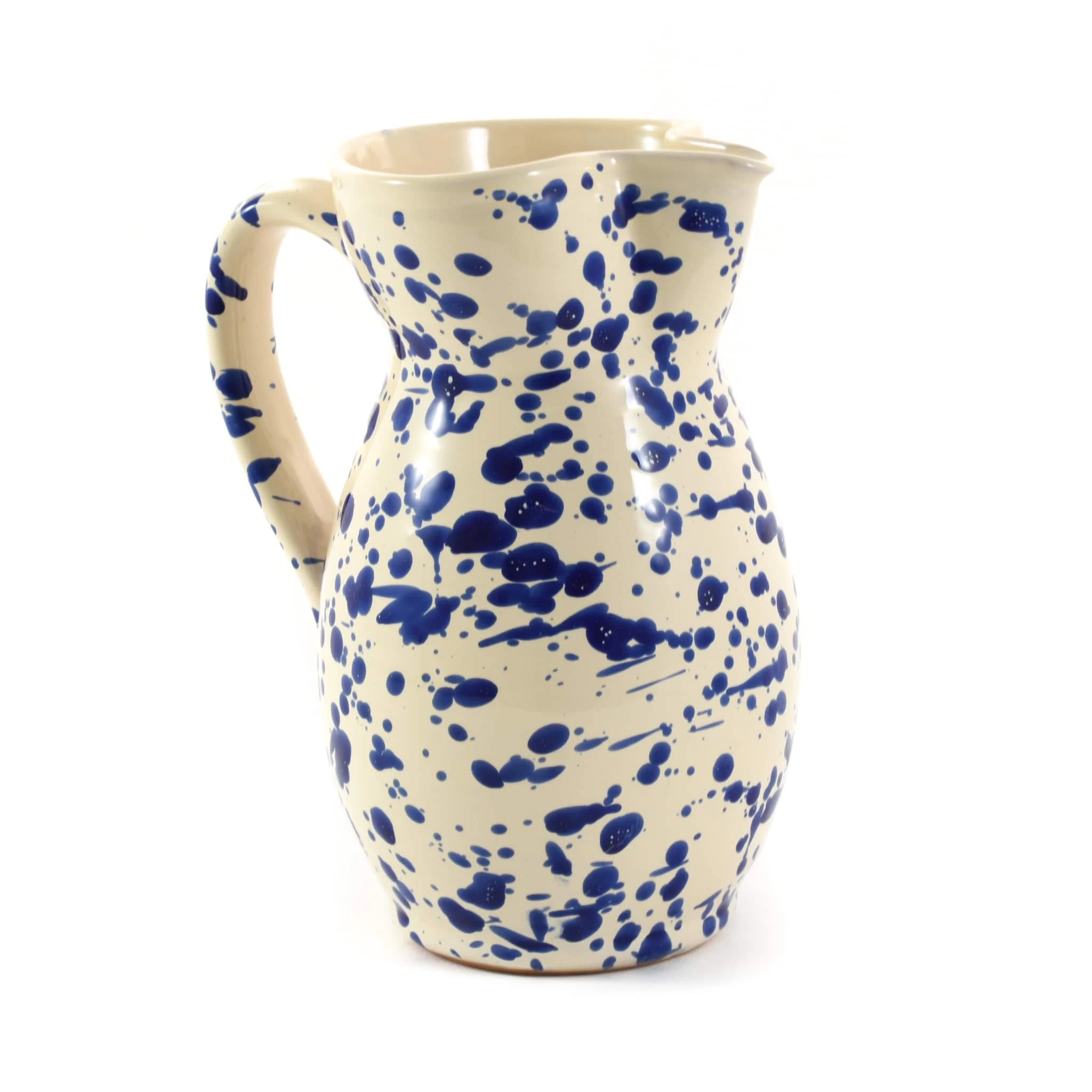 Puglia Blue Splatter Pitcher 2 Puglia Blue Splatter Pitcher - Image 2