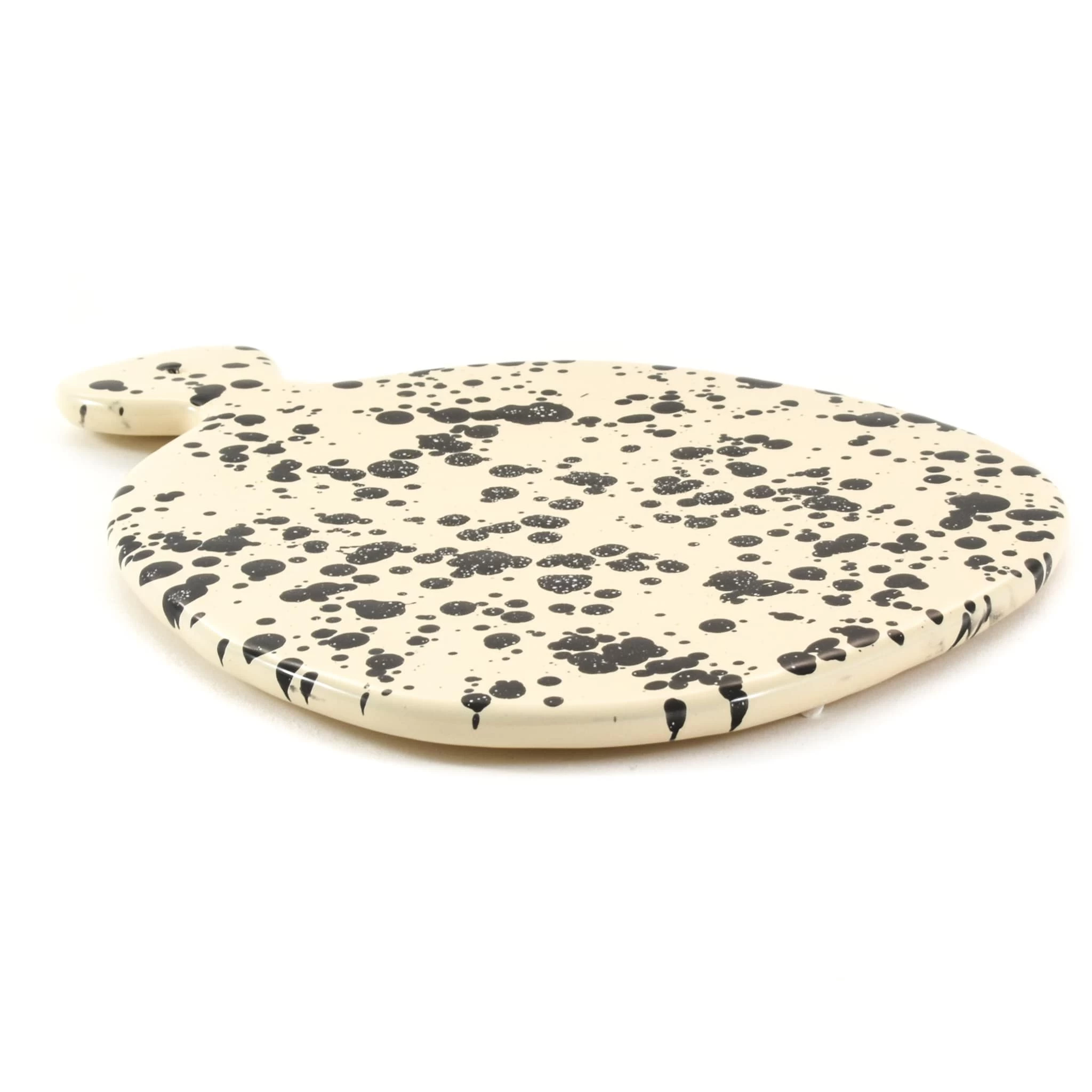 Puglia Black Splatter Ceramic Serving Board 25cm 2 Puglia Black Splatter Ceramic Serving Board 25cm - Image 2