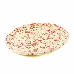 Puglia Red Splatter Dinner Plate 27cm 5 Puglia Red Splatter Dinner Plate 27cm -Sous Chef Kitchenware NC0039 PugliaRedSplatterDinnerPlate27cm var2