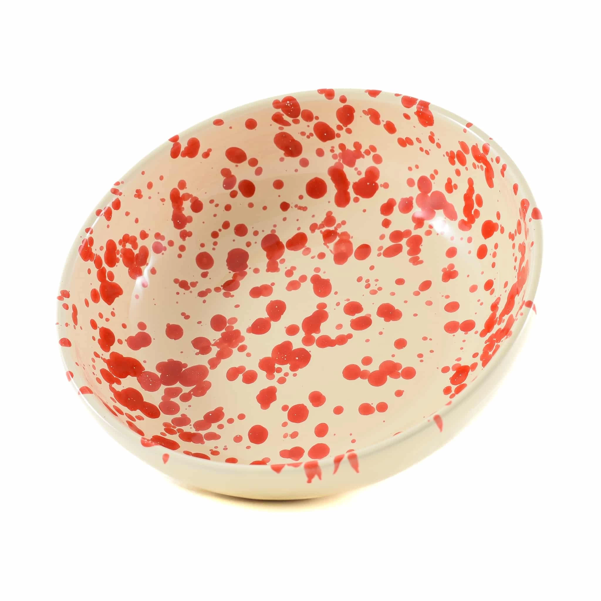 Puglia Red Splatter Bowl, 19cm 2 Puglia Red Splatter Bowl, 19cm - Image 2