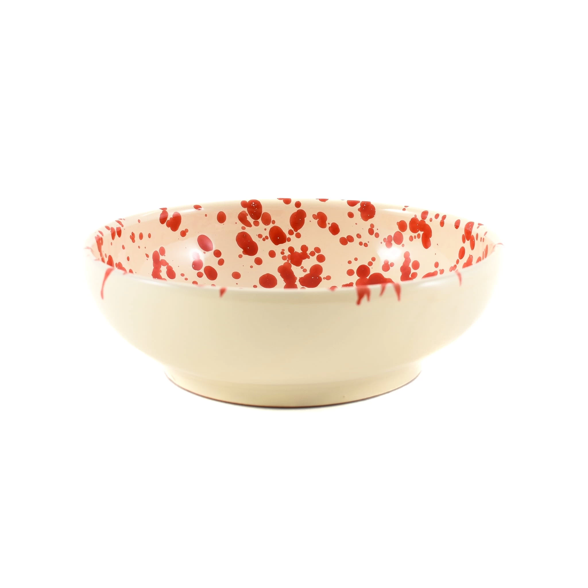 Puglia Red Splatter Bowl, 19cm 1 Puglia Red Splatter Bowl, 19cm