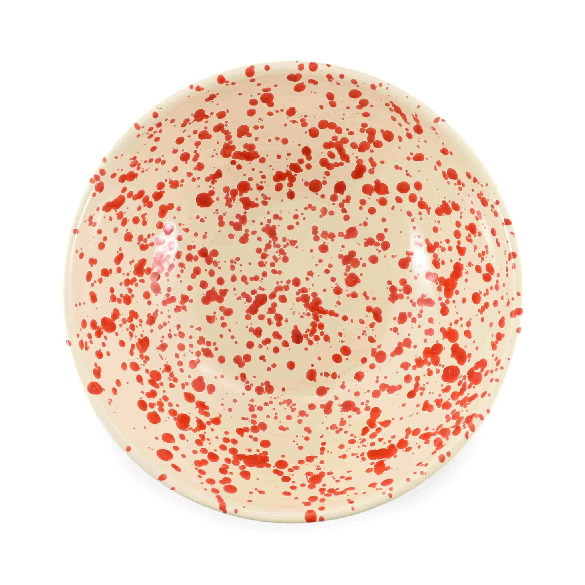 Puglia Red Splatter Large Salad Bowl 28cm 3 Puglia Red Splatter Large Salad Bowl 28cm - Image 3