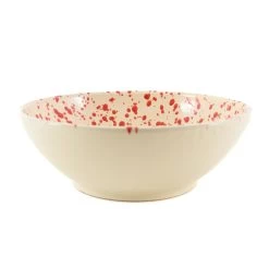 Puglia Red Splatter Large Salad Bowl 28cm