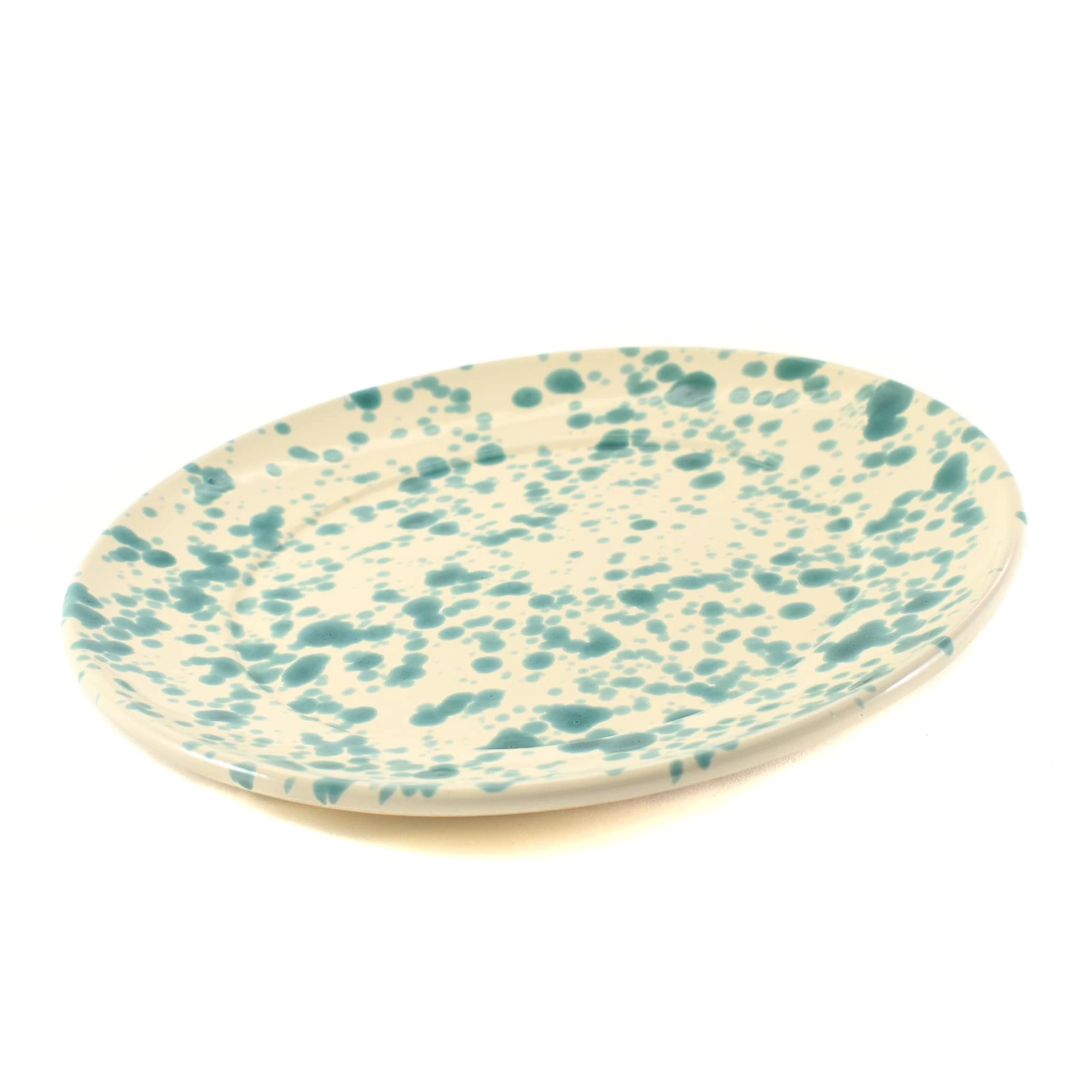 Puglia Aquamarine Splatter Dinner Plate 27cm 3 Puglia Aquamarine Splatter Dinner Plate 27cm - Image 3