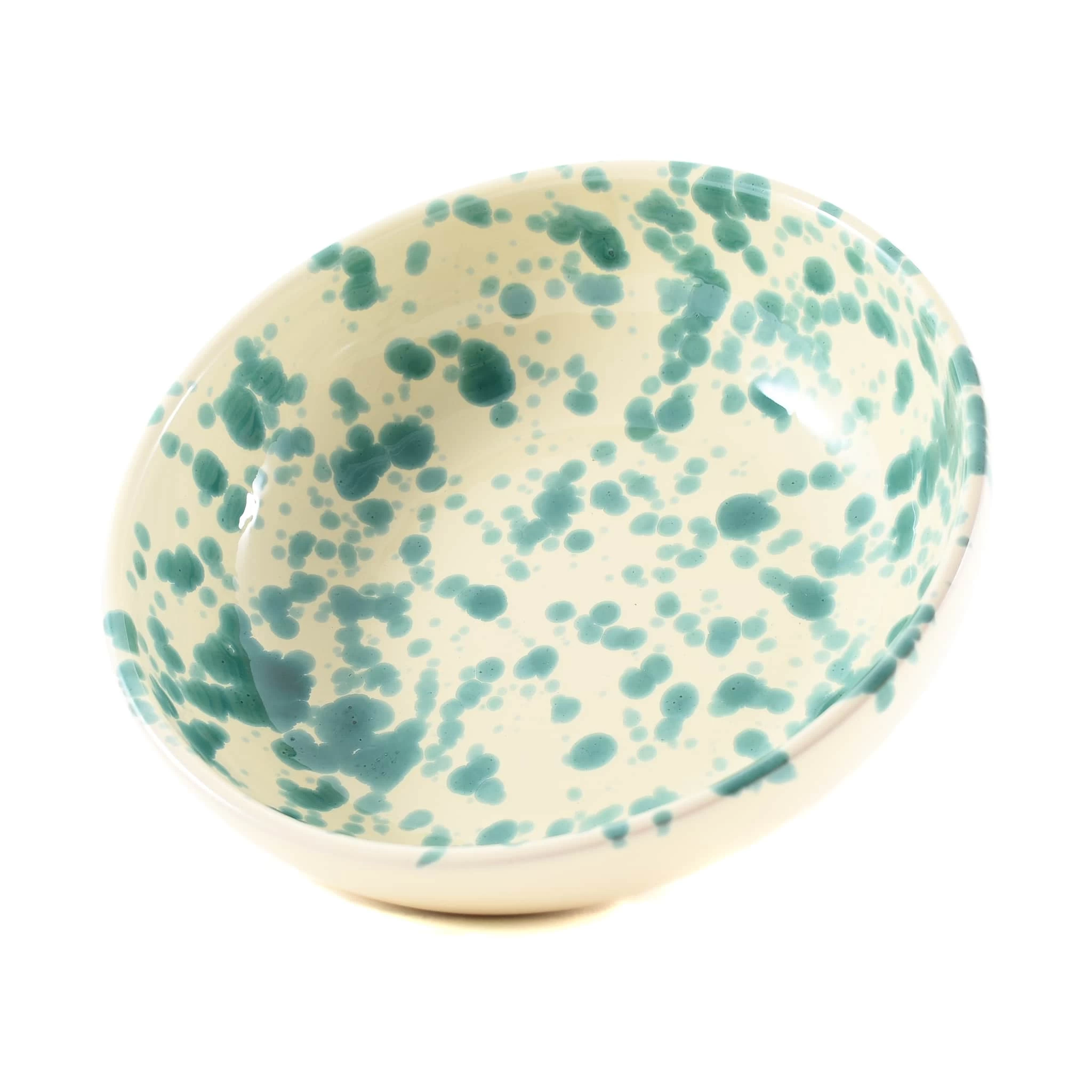 Puglia Aquamarine Splatter Bowl 19cm 2 Puglia Aquamarine Splatter Bowl 19cm - Image 2