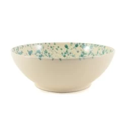 Puglia Aquamarine Splatter Large Salad Bowl 28cm