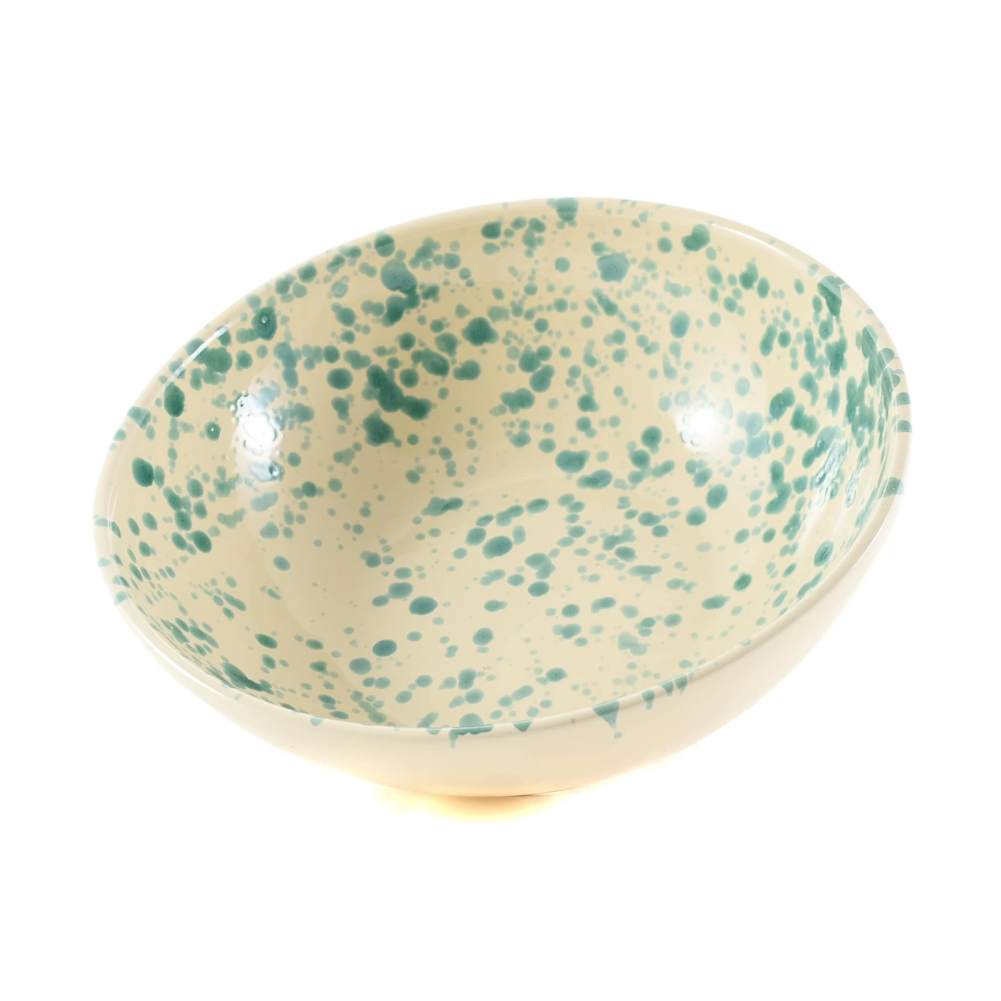 Puglia Aquamarine Splatter Large Salad Bowl 28cm 2 Puglia Aquamarine Splatter Large Salad Bowl 28cm - Image 2
