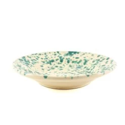 Puglia Aquamarine Splatter Pasta Bowl 29cm
