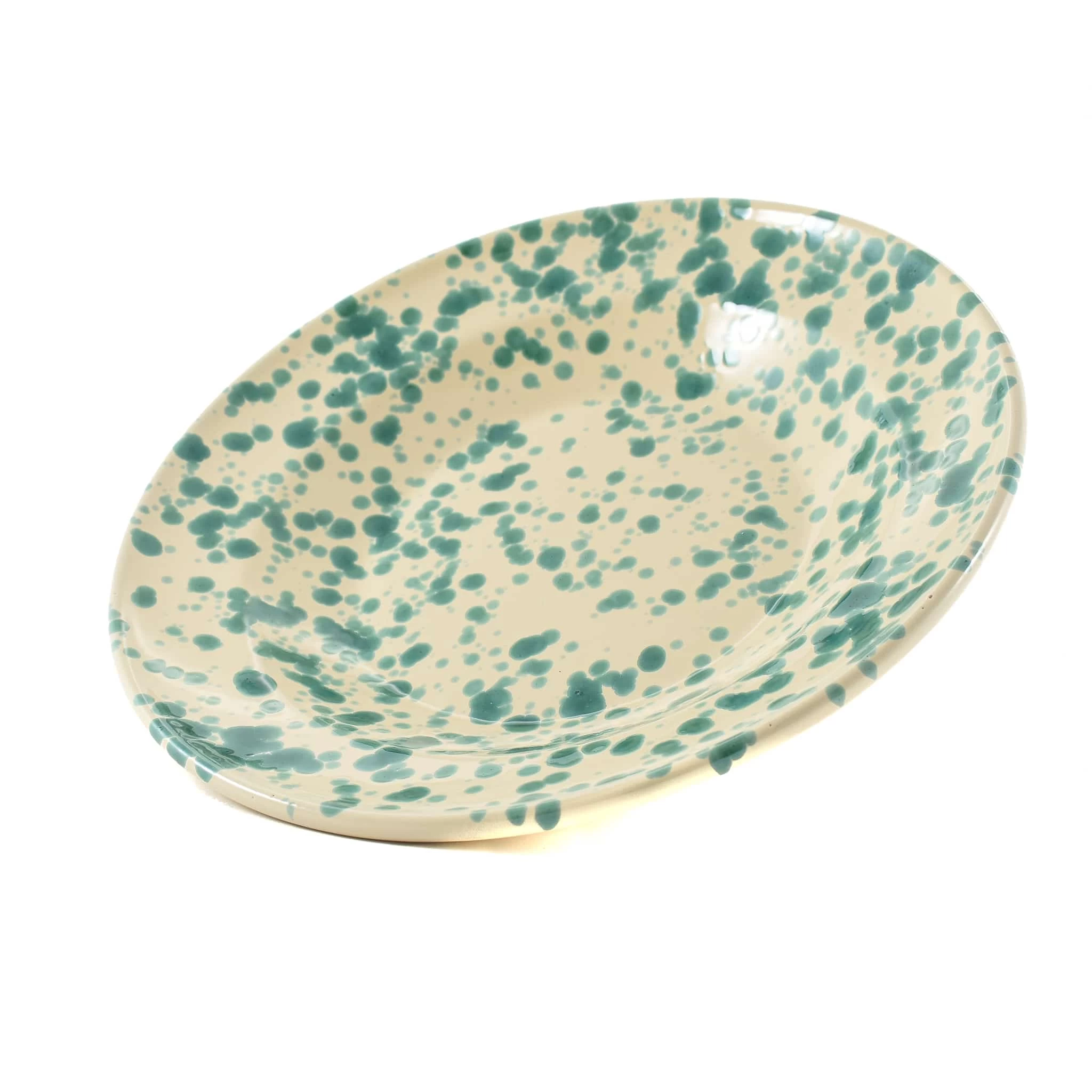 Puglia Aquamarine Splatter Pasta Bowl 29cm 3 Puglia Aquamarine Splatter Pasta Bowl 29cm - Image 3