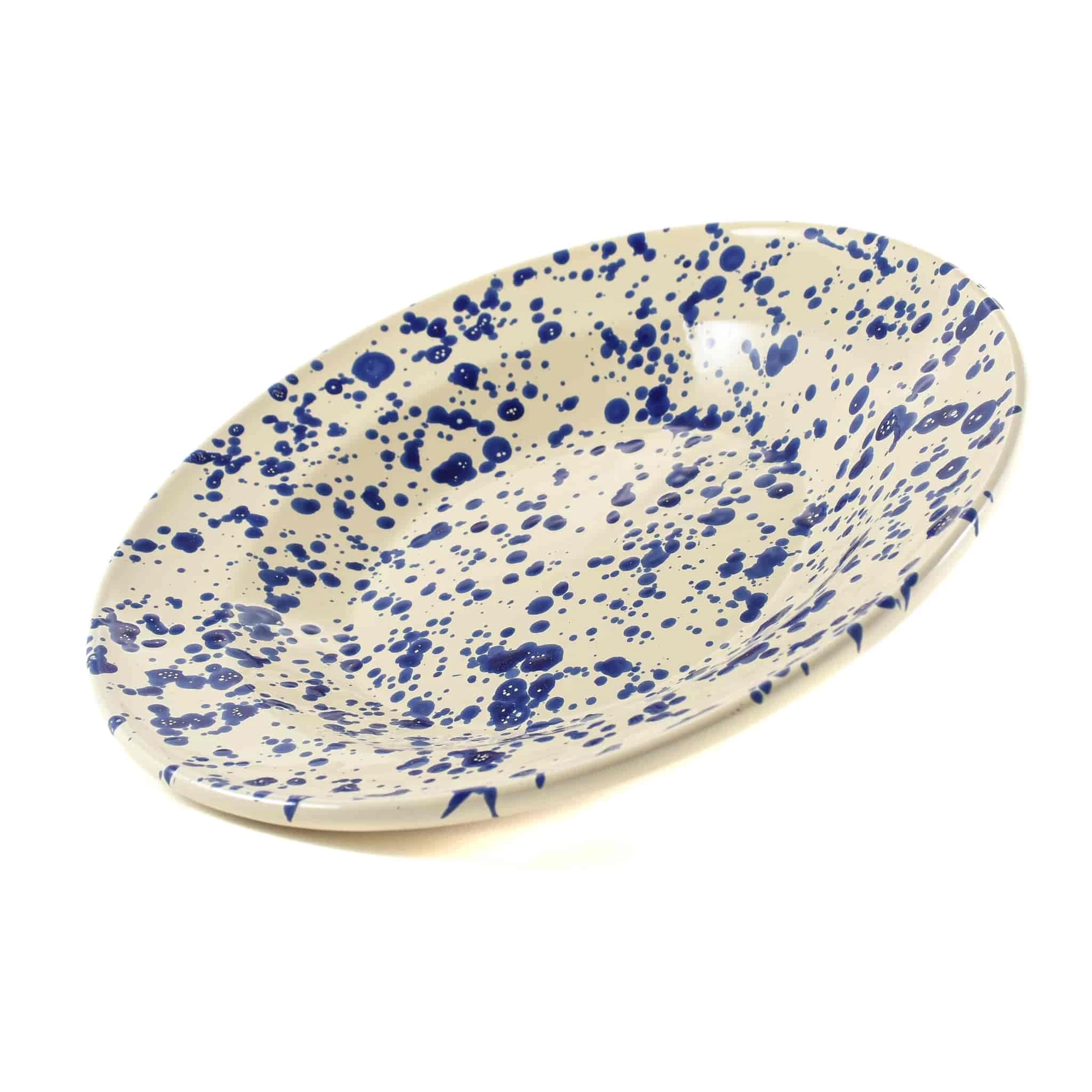 Puglia Blue Splatter Pasta Bowl 29cm 2 Puglia Blue Splatter Pasta Bowl 29cm - Image 2