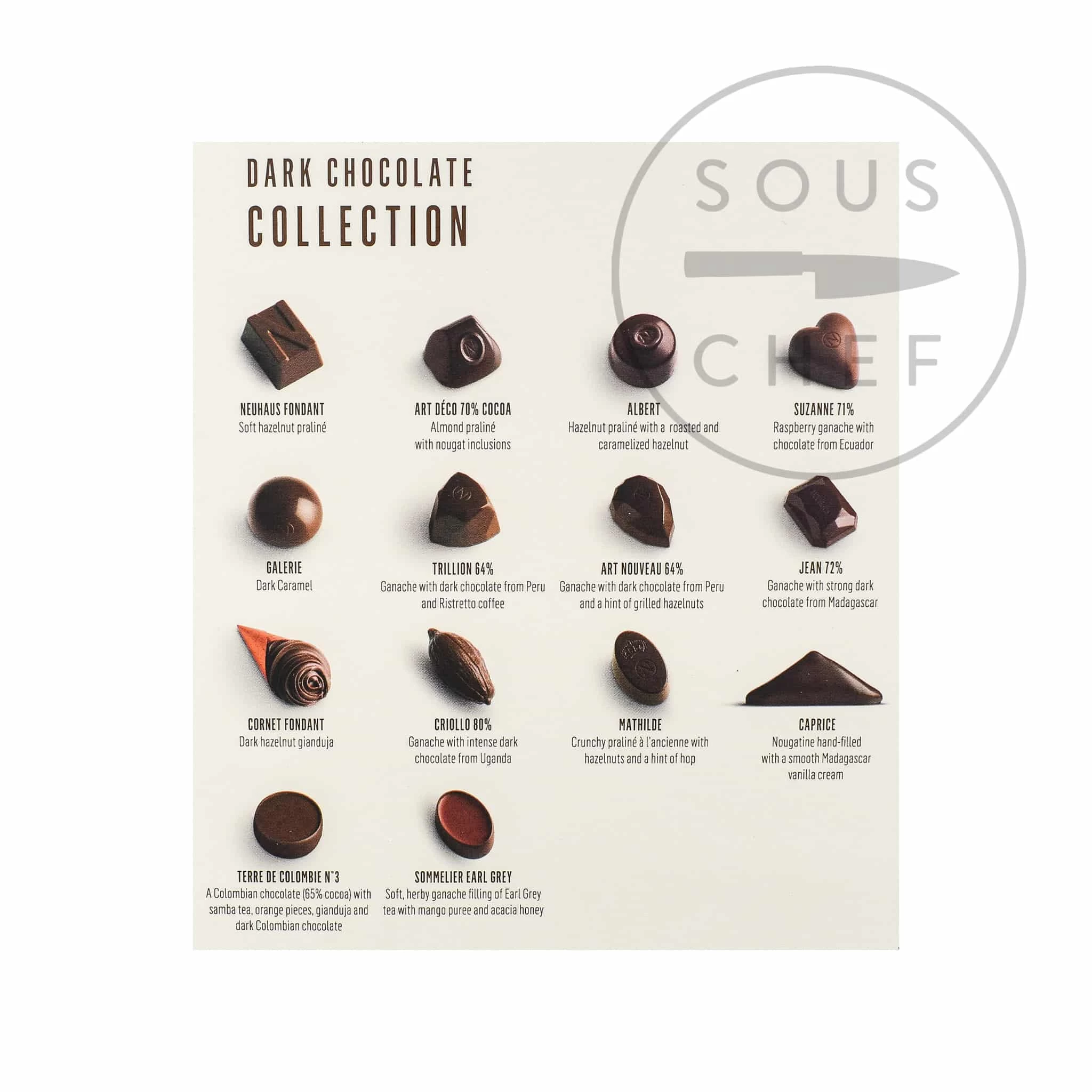 Short Dated Neuhaus Dark Belgian Chocolate Selection, 265g 2 Short Dated Neuhaus Dark Belgian Chocolate Selection, 265g - Image 2