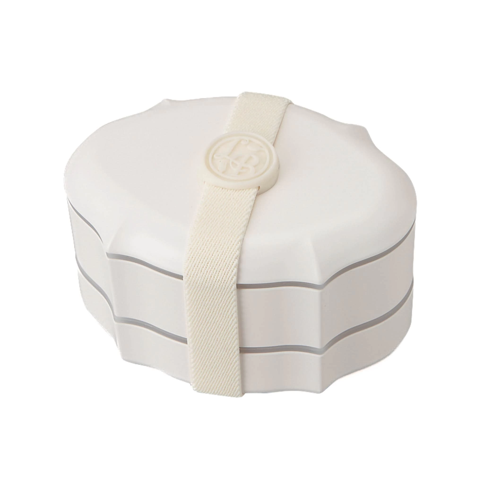 Takenaka White Two Compartment Oval Bento Box 1 Takenaka White Two Compartment Oval Bento Box