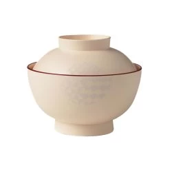 Takenaka Fukue White Soup Bowl With Lid, 12.5cm