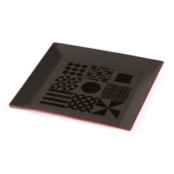 Takenaka Fukue Black Square Plate, 19cm