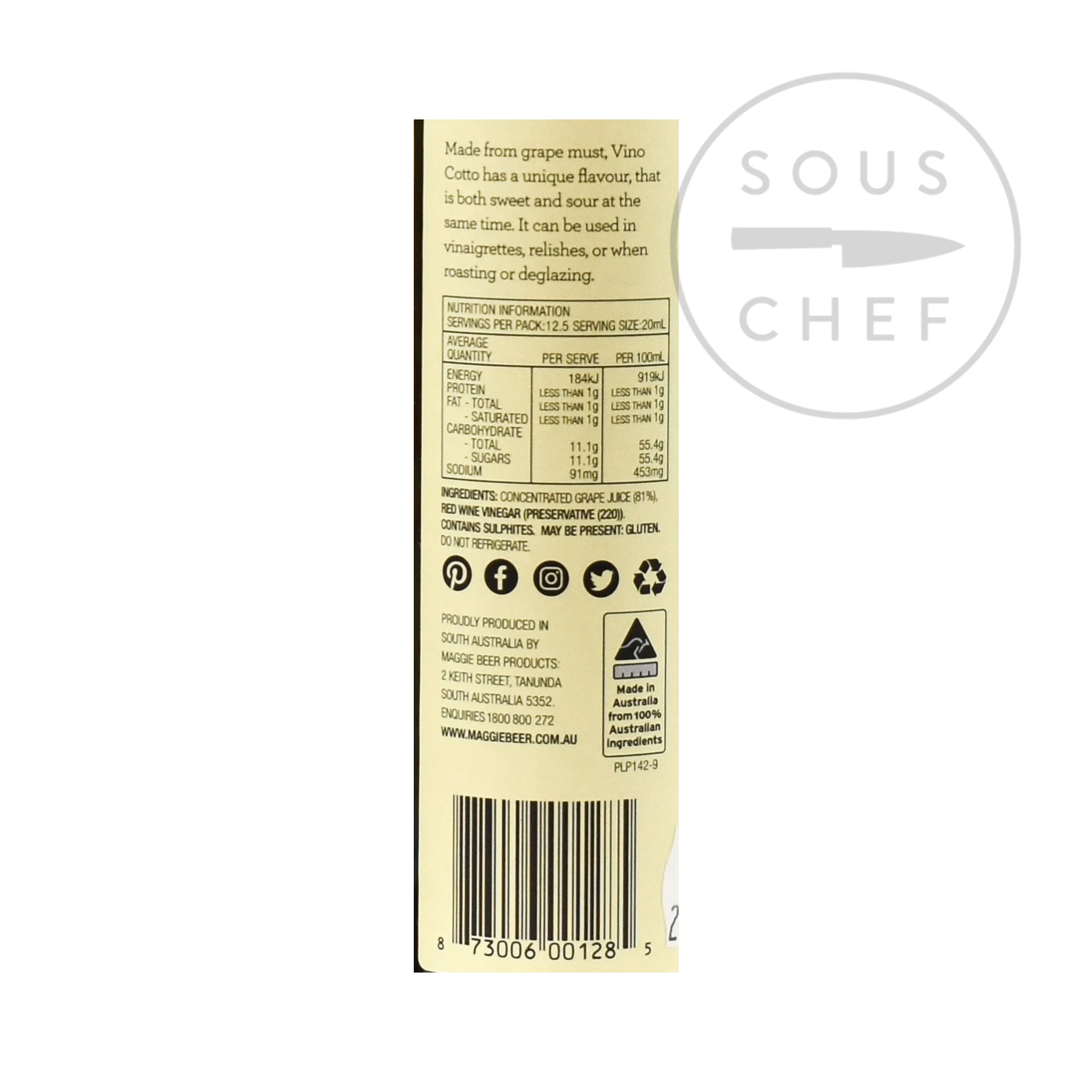 Maggie Beer's Vino Cotto 250ml 2 Maggie Beer's Vino Cotto 250ml - Image 2