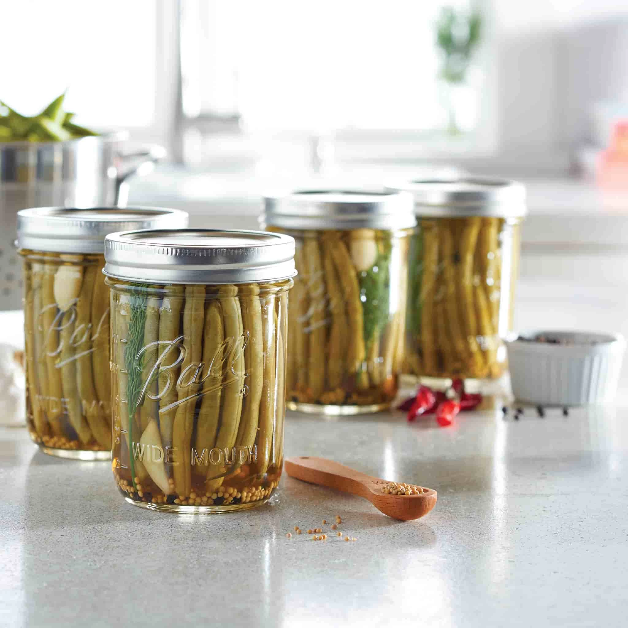 Set Of 6 Ball Mason Preserving Glass Jars Clear Wide Mouth, 473ml 3 Set Of 6 Ball Mason Preserving Glass Jars Clear Wide Mouth, 473ml - Image 3