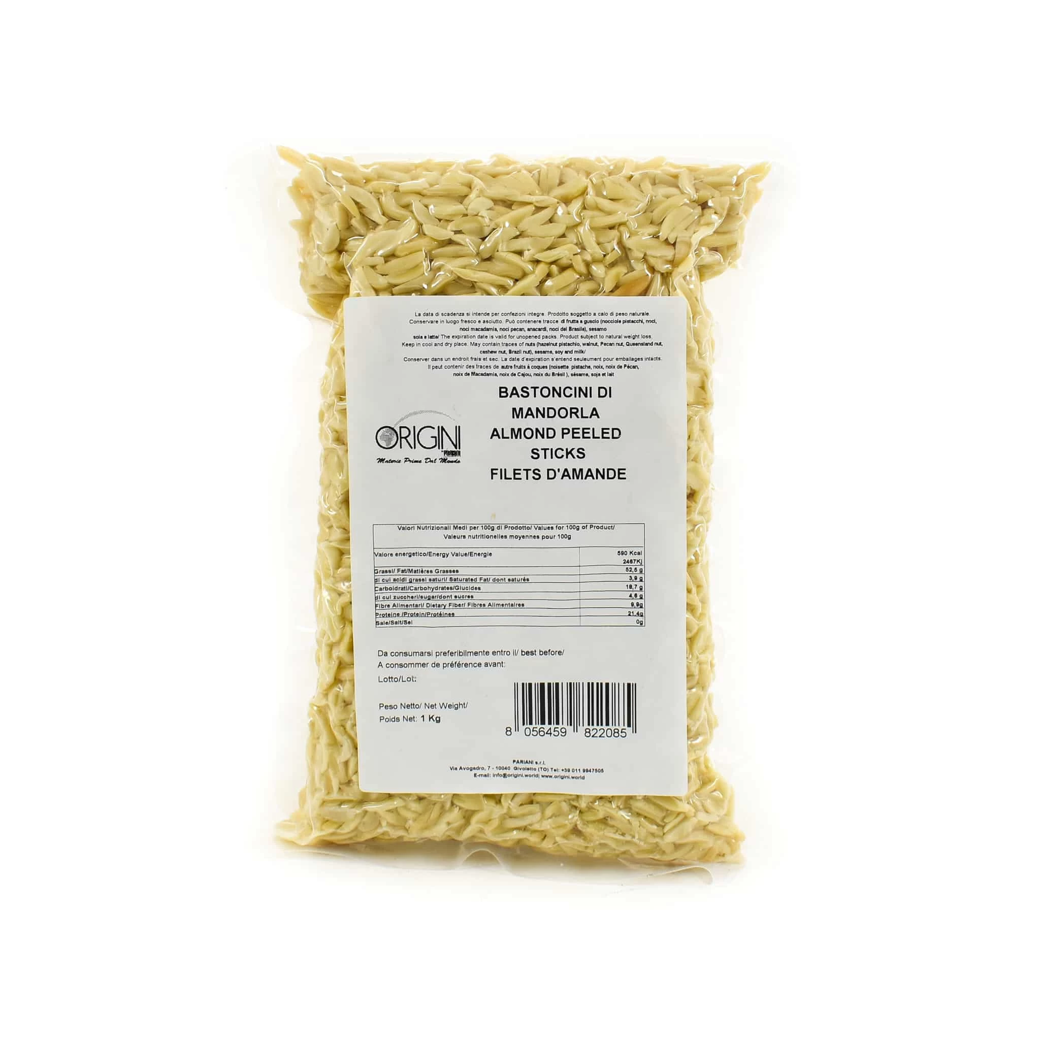 Pariani Almond Peeled - Stick 1kg 1 Pariani Almond Peeled - Stick 1kg