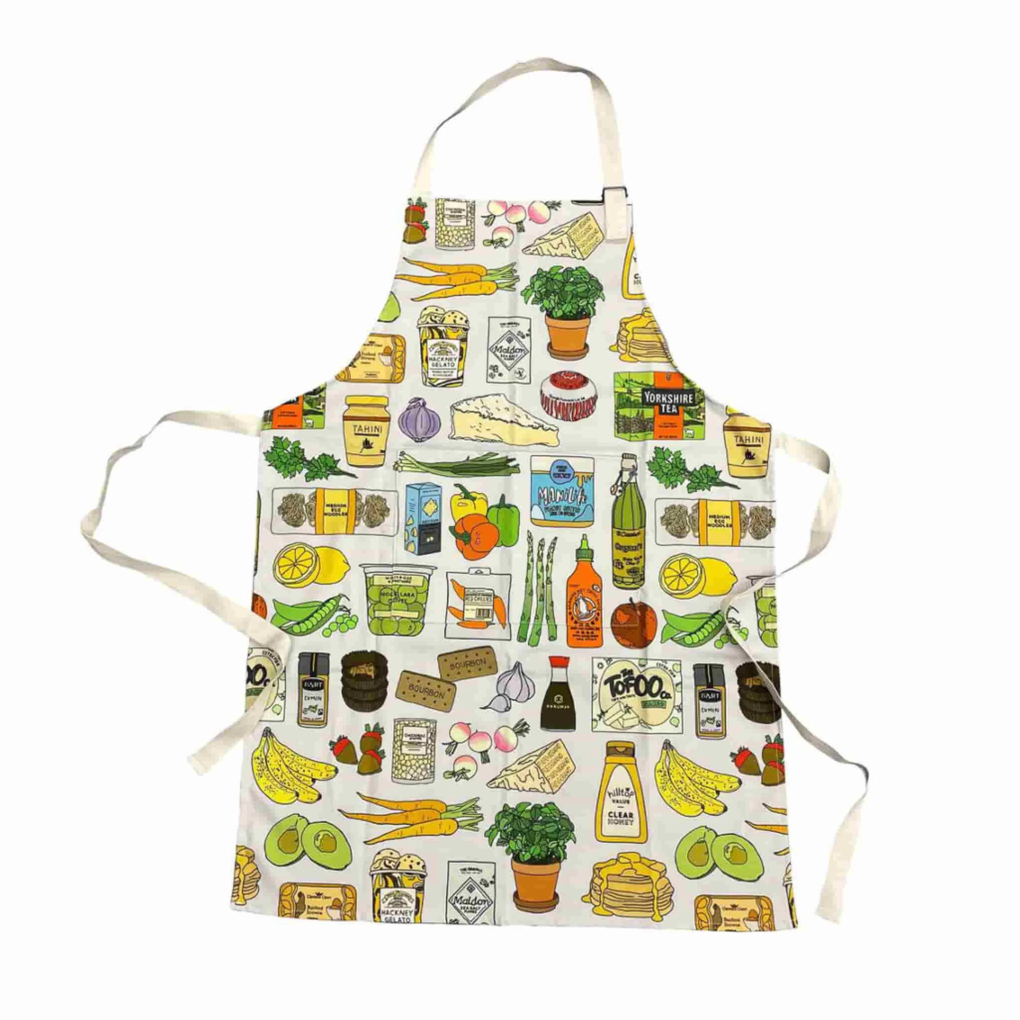 Colourful Foodie Cotton Apron 1 Colourful Foodie Cotton Apron