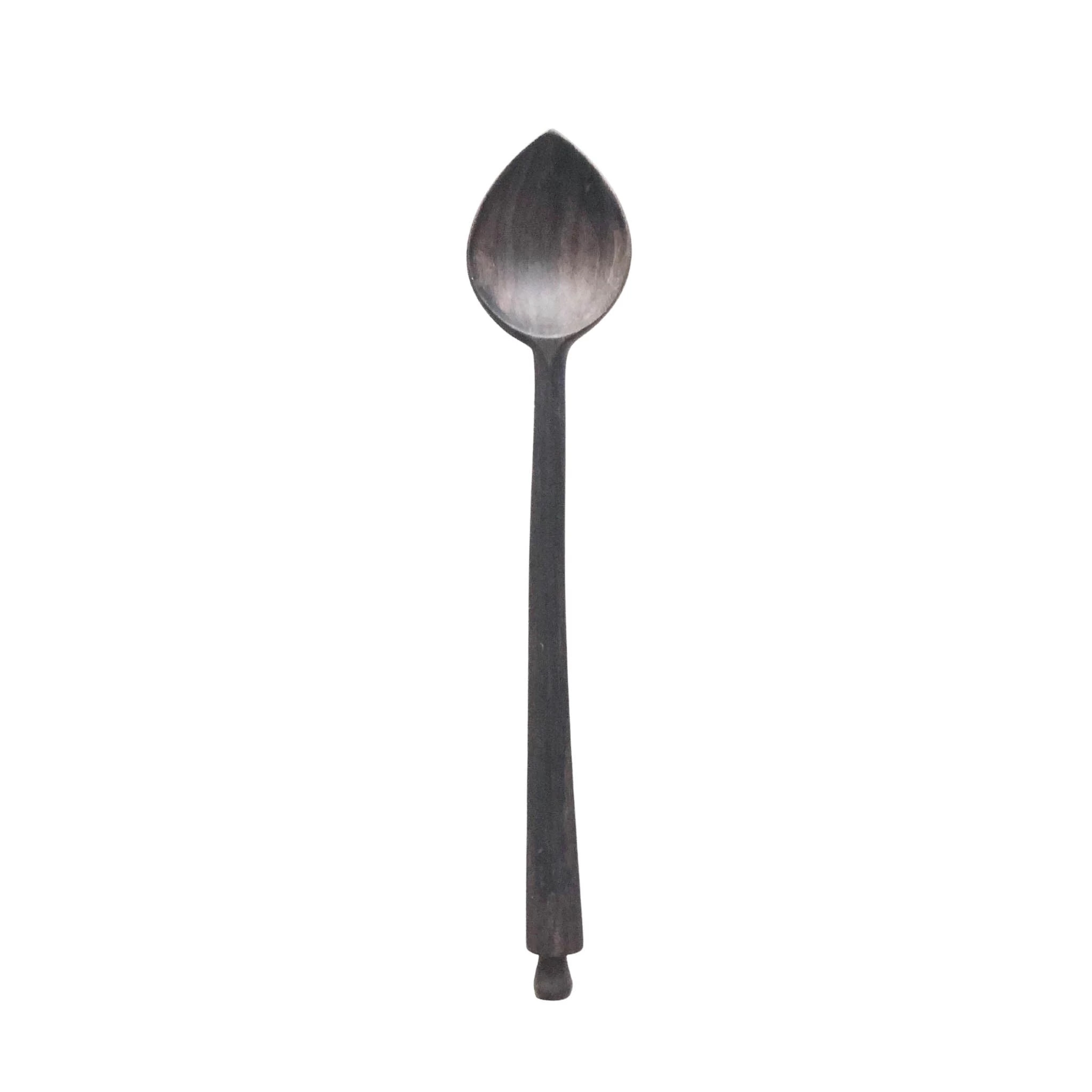 Qasa Qasa African Blackwood Zanzibar Condiment Spoon