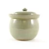Handmade Stoneware Fermenting Crock In Green 2 Litre