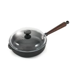 Skeppshult Traditional Cast Iron Deep Saute Pan With Lid 25cm