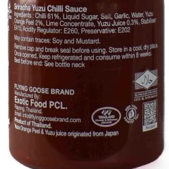 Flying Goose Sriracha Box Set, 4 X 200ml 23 Flying Goose Sriracha Box Set, 4 X 200ml -Sous Chef Kitchenware SI0108FlyingGooseSriracha4Pack4x200mlYuzuIngredients