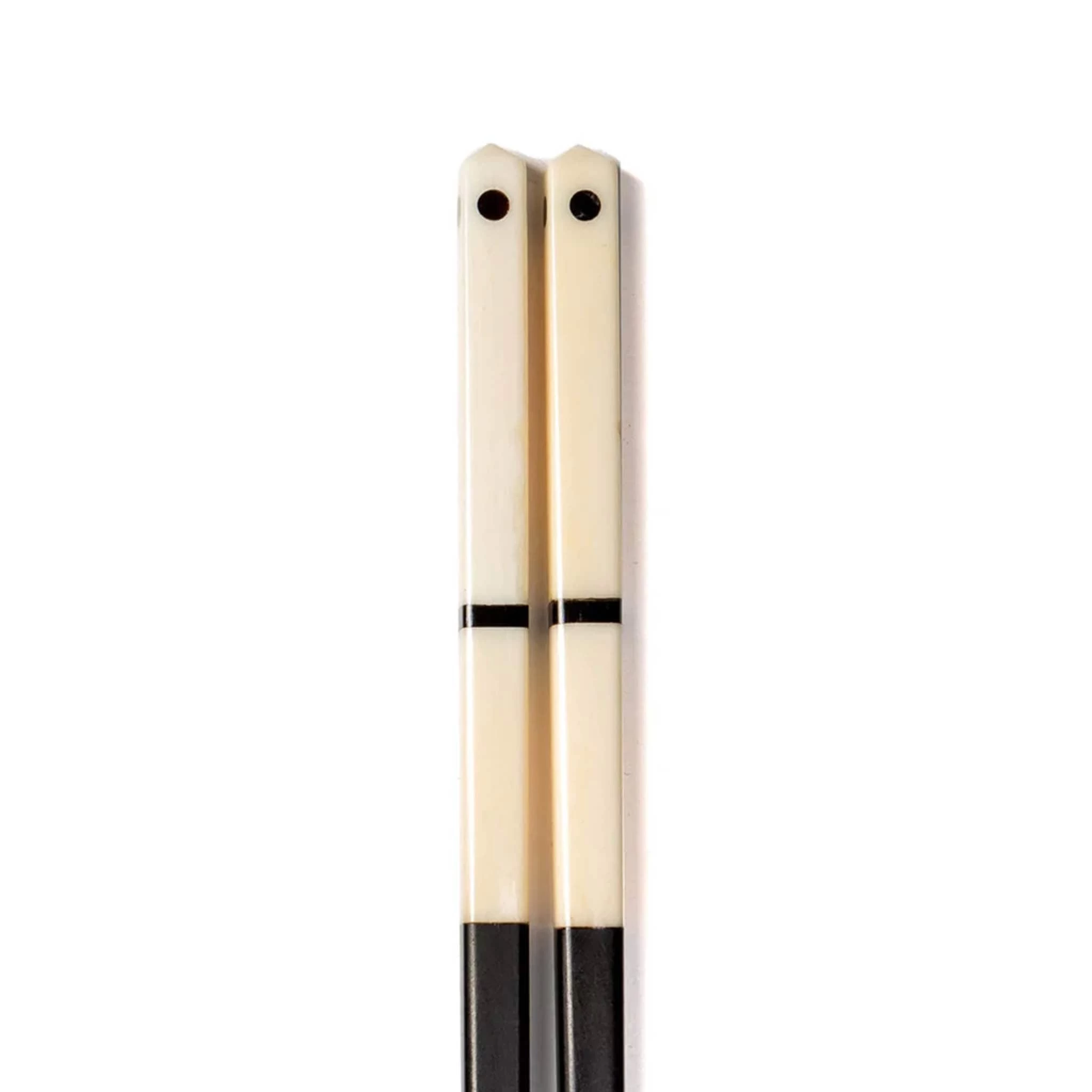 Sarah Petherick Black And White Horn Chopsticks, 26cm 1 Sarah Petherick Black And White Horn Chopsticks, 26cm