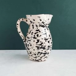 Puglia Black Splatter Ceramic Pitcher -Sous Chef Kitchenware ShopifyProduct 2040px 0019 PugliaPitcher lifestyle NC0016