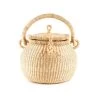 The Basket Room Round Lidded Bolga Basket