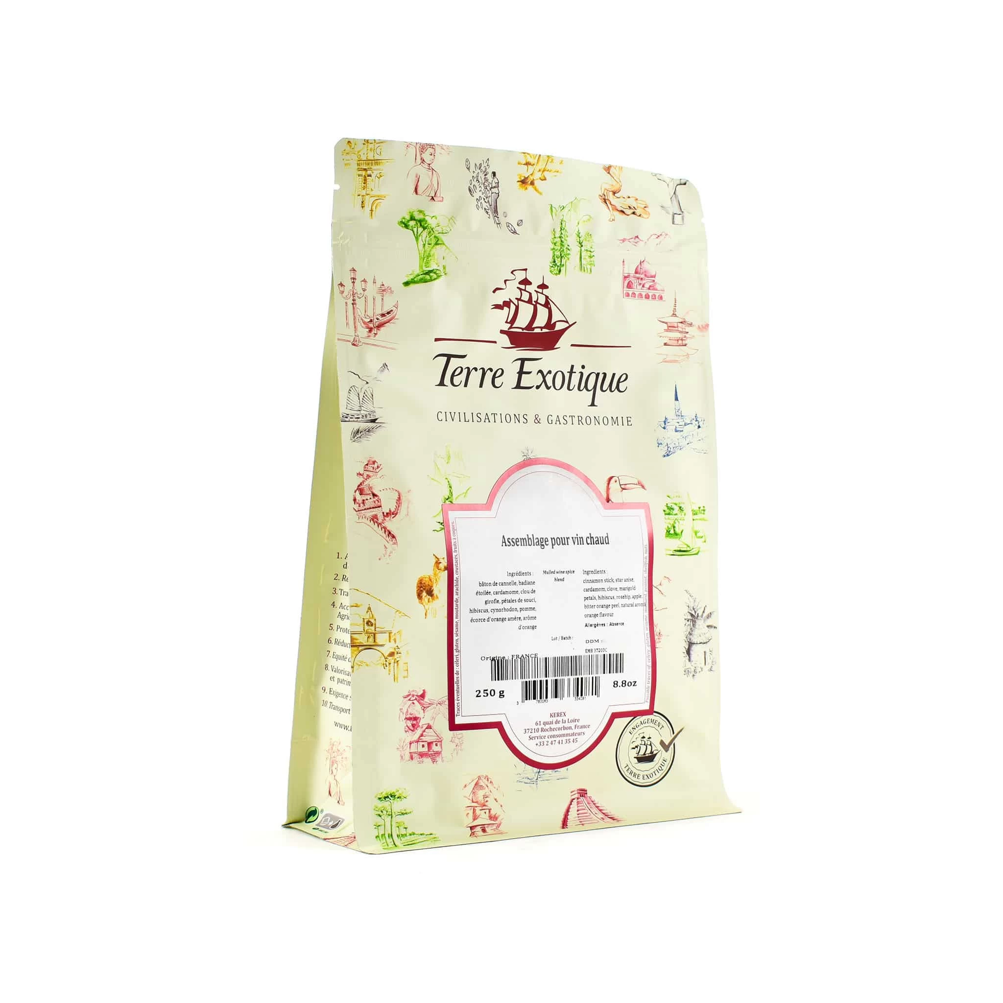 Terre Exotique Mulled Wine Spice Blend, 250g 1 Terre Exotique Mulled Wine Spice Blend, 250g