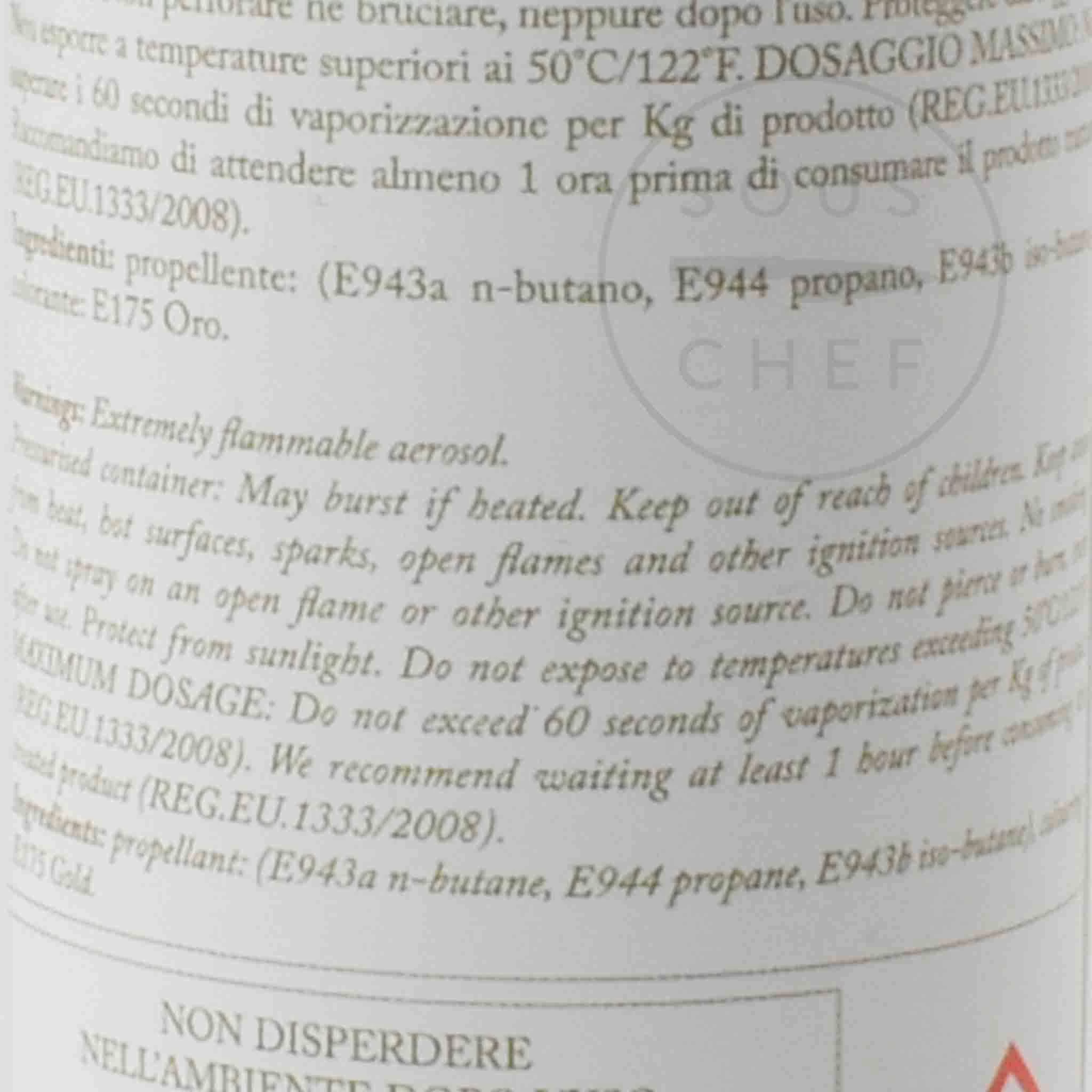 Manetti 23k Edible Gold Powder Spray 150ml 2 Manetti 23k Edible Gold Powder Spray 150ml - Image 2