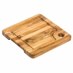 Teakhaus Square Marine Cutting Board With Juice Canal