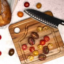 Teakhaus Square Marine Cutting Board With Juice Canal -Sous Chef Kitchenware TK0003lifestyle