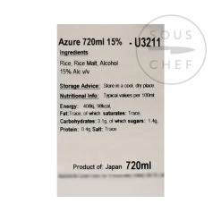 Tosatsuru Azure Sake, 720ml 5 Tosatsuru Azure Sake, 720ml -Sous Chef Kitchenware TZ0044 TosatsuruAzureSake 1
