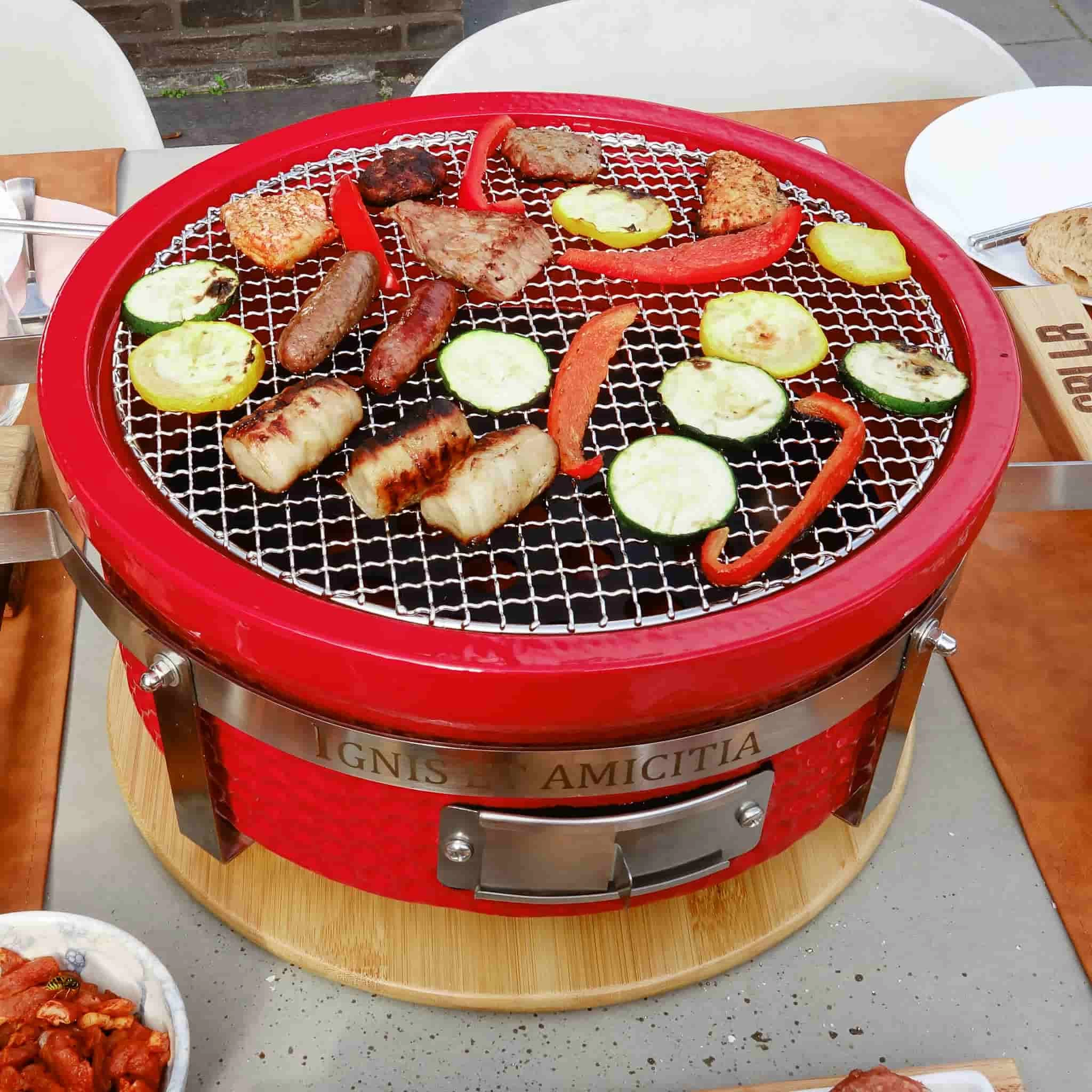 Grllr Tokyo Shichirin Tabletop BBQ, Red 2 Grllr Tokyo Shichirin Tabletop BBQ, Red - Image 2