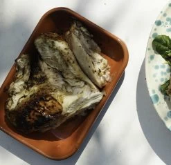 Kapka X Sous Chef Colourblock Enamel Roasting Dish, 21cm, Blue & Red -Sous Chef Kitchenware Untitled 1 0000 Layer3