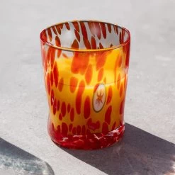 Murano Glass Tumbler, Orange