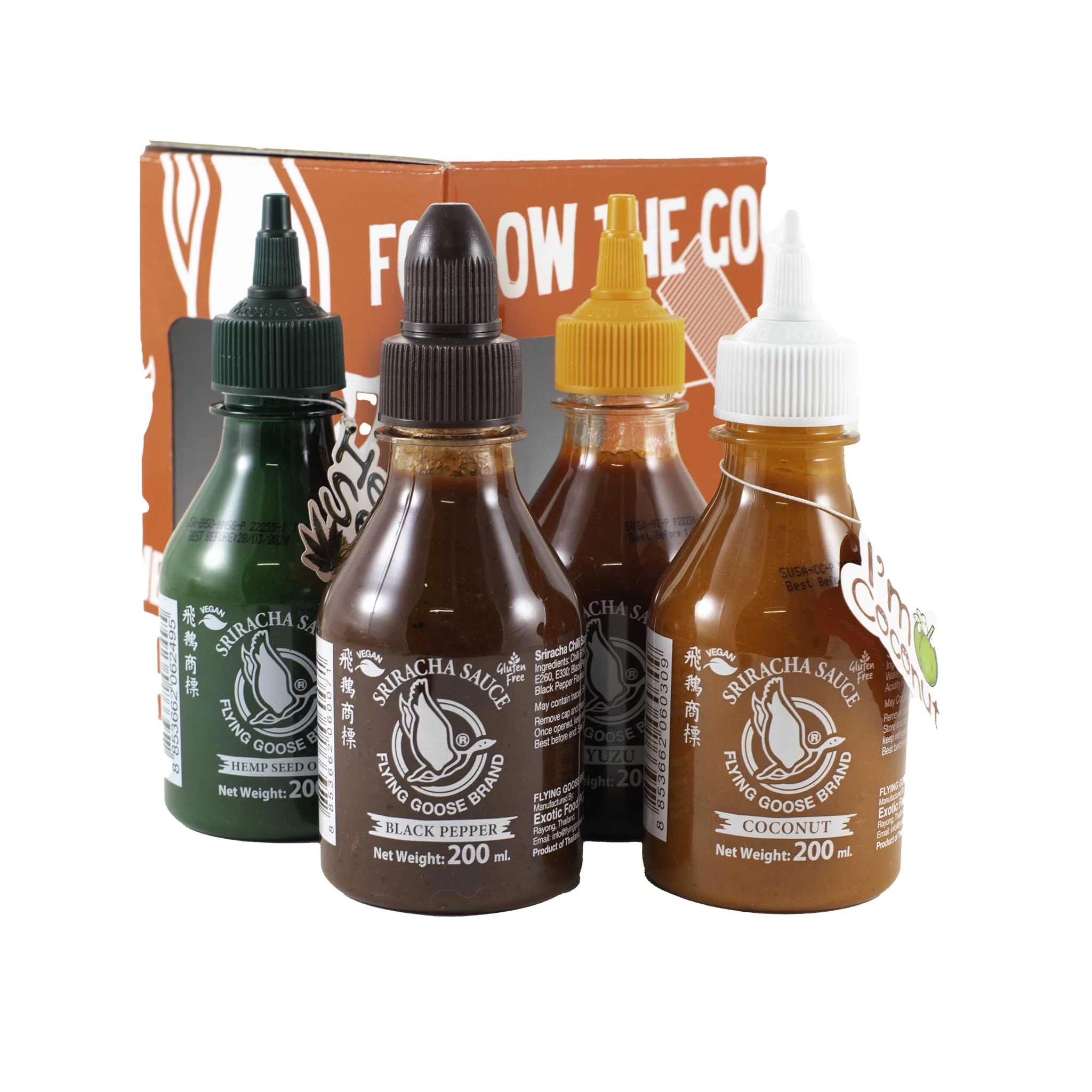 Flying Goose Sriracha Box Set, 4 X 200ml 1 Flying Goose Sriracha Box Set, 4 X 200ml
