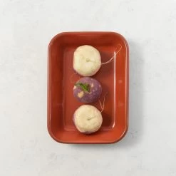 Kapka X Sous Chef Colourblock Enamel Roasting Dish, 21cm, Blue & Red