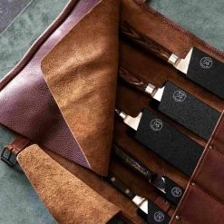 Witloft Leather 5-Pocket Knife Roll, Cognac 5 Witloft Leather 5-Pocket Knife Roll, Cognac -Sous Chef Kitchenware WT0004WitloftLeather5 PocketKnifeRoll CognacLife