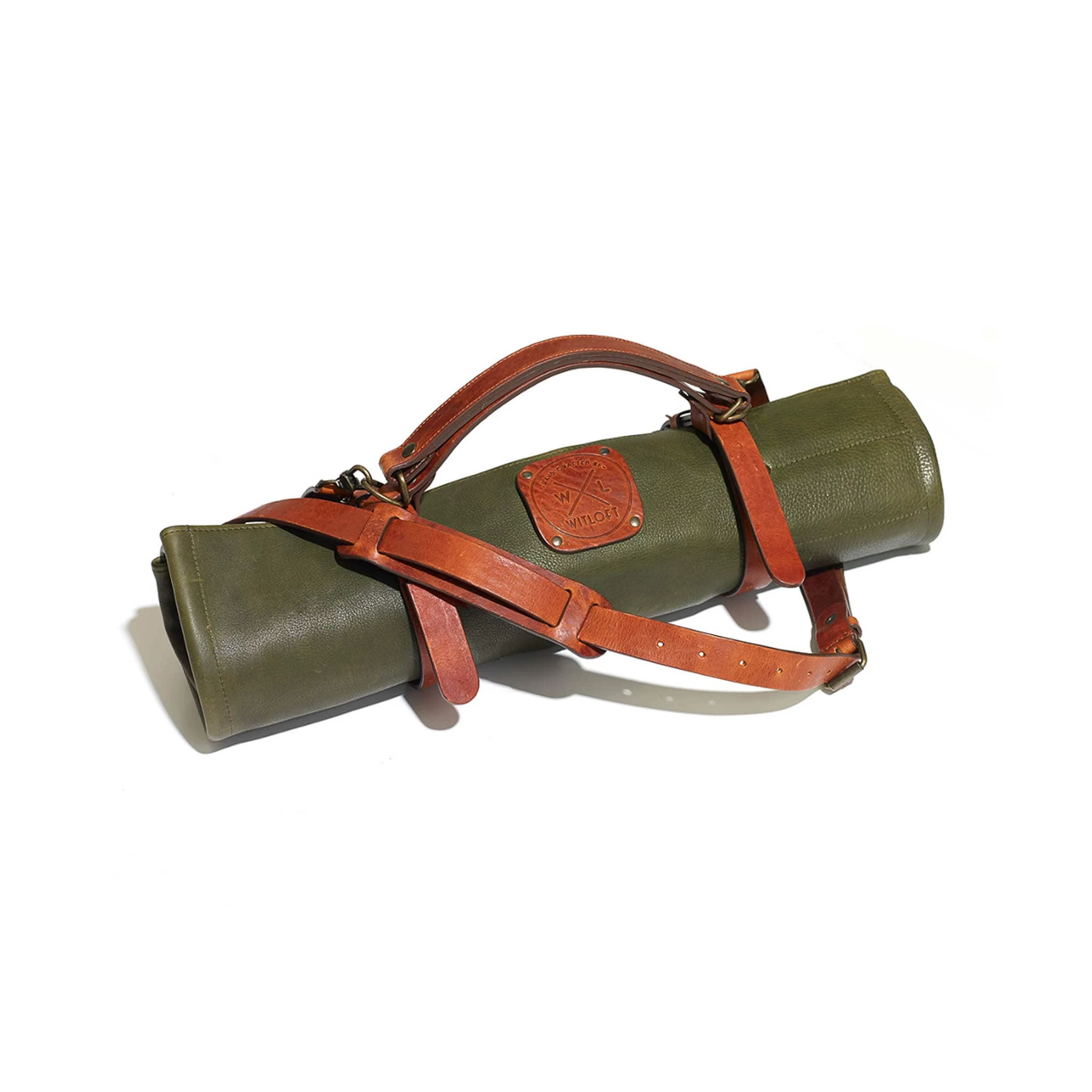 Witloft Leather 5-Pocket Knife Roll, Green 1 Witloft Leather 5-Pocket Knife Roll, Green
