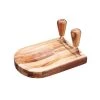 KitchenCraft Acacia Wood Hachoir Mezzaluna Set