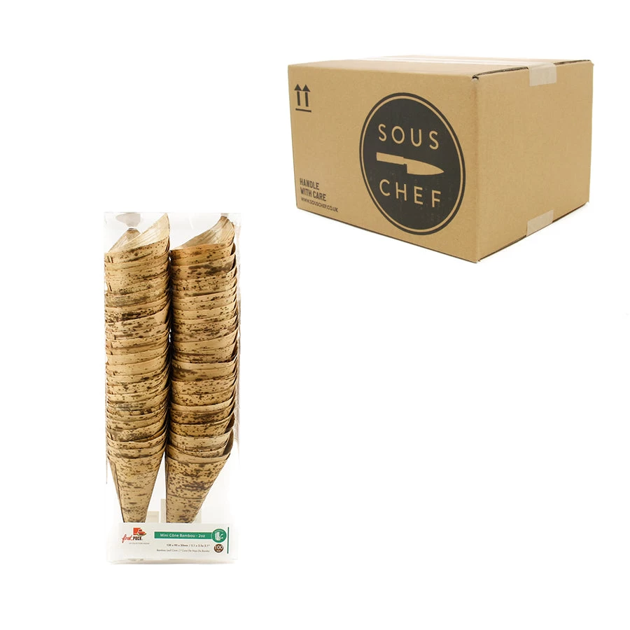 Bamboo Leaf Canape Cones 13cm 2 Bamboo Leaf Canape Cones 13cm - Image 2